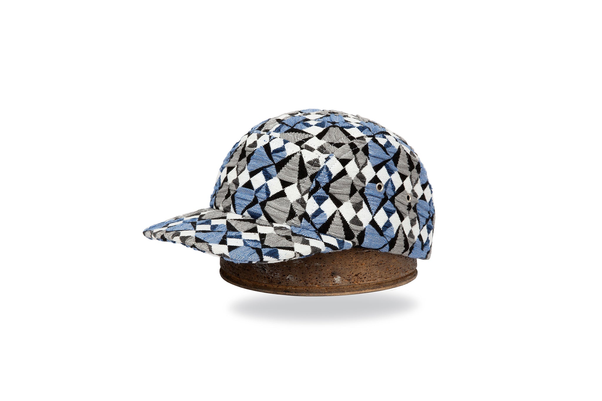 BLUE/BLACK/WHITE GEO CAP